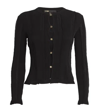 Maje Madeline 2-in- Tank Top And Cardigan In Black