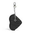 Maje Matelassé Leather Heart Purse In Black