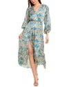 Shop Maje Maxi Dress In Blue