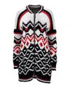 Maje Mercouer Fair Isle Zip-front Cardigan In Multicolor Wool In Multi