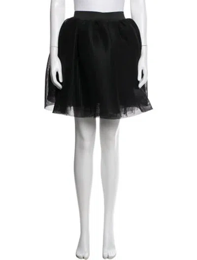 Pre-owned Maje Mesh Accents Mini Skirt In Black