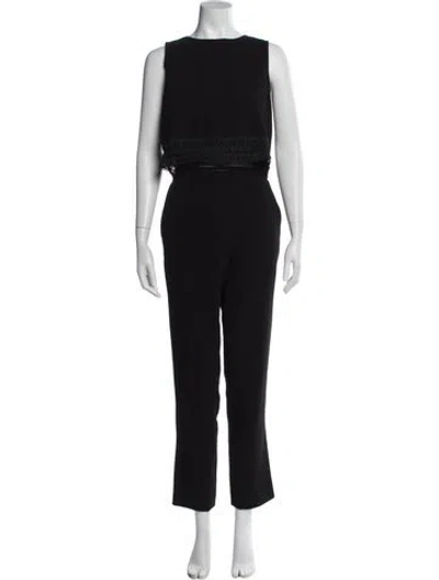 Pre-owned Maje Mesh Accents Pant Set In Black