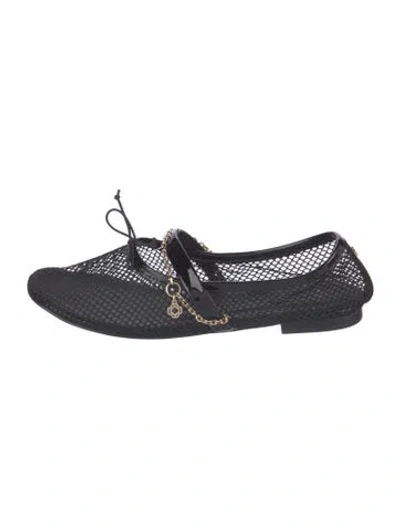 Pre-owned Maje Mesh Mary Jane Flats In Multi