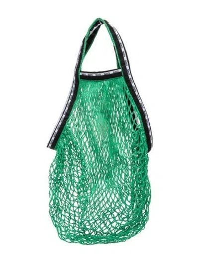 Pre-owned Maje Mesh Top Handle Bag W/ Tags In Green