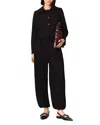 Maje Metallic Harem Trousers In Black