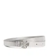Maje Slim Belt With Clover Buckle In Black
