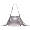 Maje Metallic Leather Miss M Micro Bag