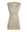 Maje Metallic Mini Dress In Gold