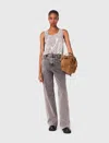 Maje Metallic Vest Top In Silver