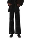 Maje Womens Rhinestone Wide-leg Mid-rise Stretch-denim Jeans Black In Black