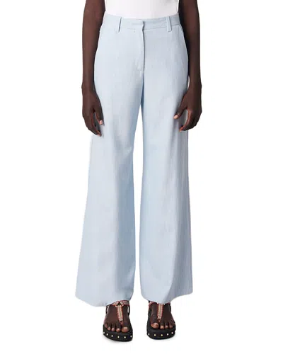 MAJE MID RISE WIDE LEG PANTS
