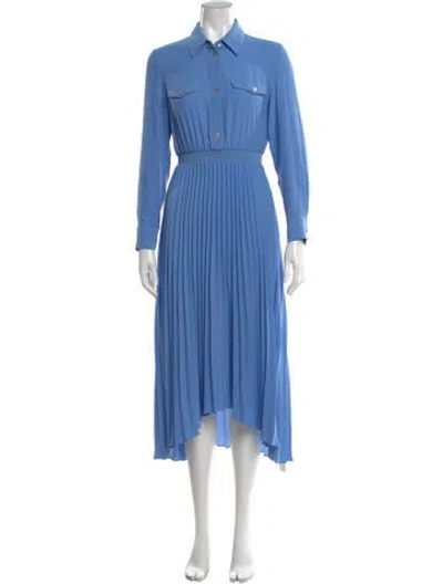 Pre-owned Maje Midi Length Dress In Blue