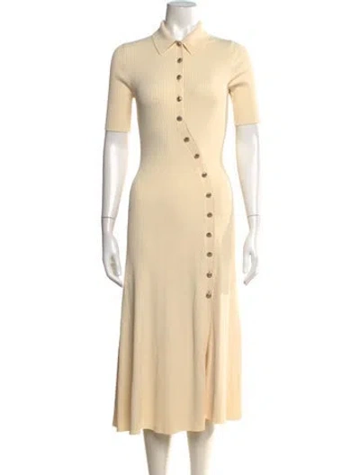 Pre-owned Maje Midi Length Dress In Neutral