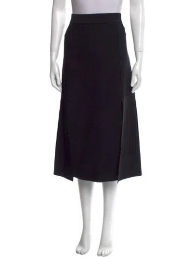 Pre-owned Maje Midi Length Skirt In Black