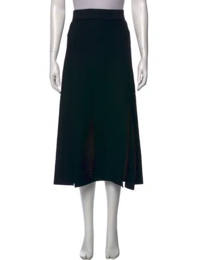 Pre-owned Maje Midi Length Skirt In Black