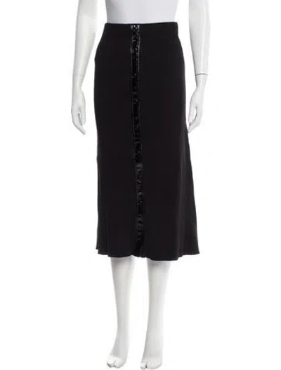 Pre-owned Maje Midi Length Skirt In Black