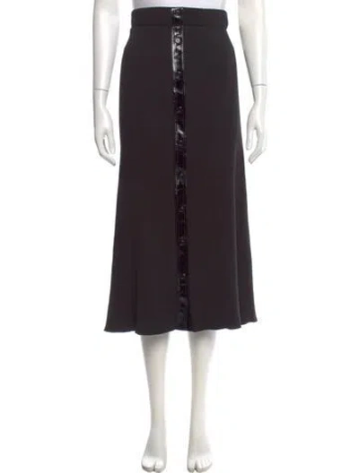 Pre-owned Maje Midi Length Skirt In Black