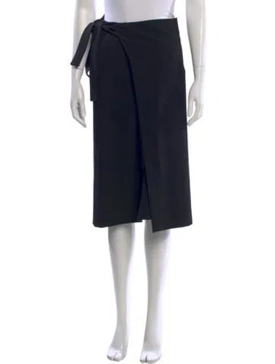 Pre-owned Maje Midi Length Skirt In Black