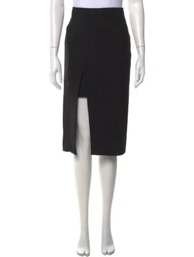 Pre-owned Maje Midi Length Skirt In Black