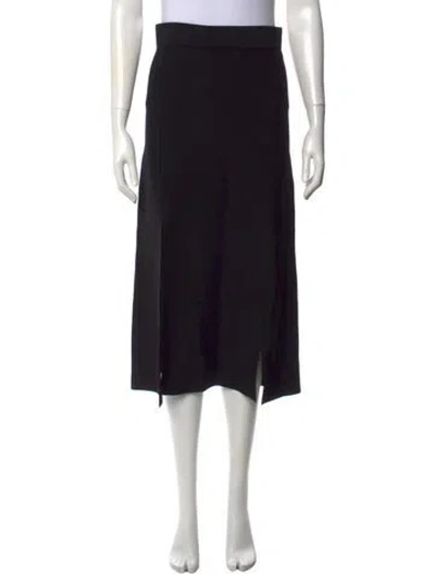 Pre-owned Maje Midi Length Skirt In Black