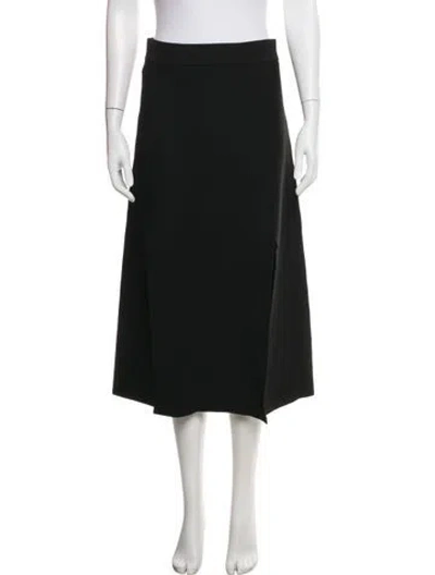 Pre-owned Maje Midi Length Skirt In Black