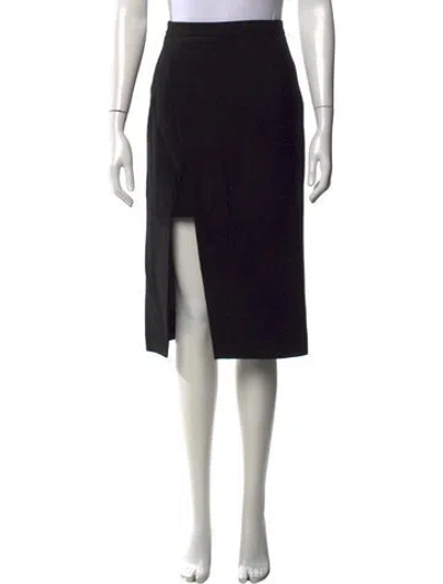 Pre-owned Maje Midi Length Skirt In Black