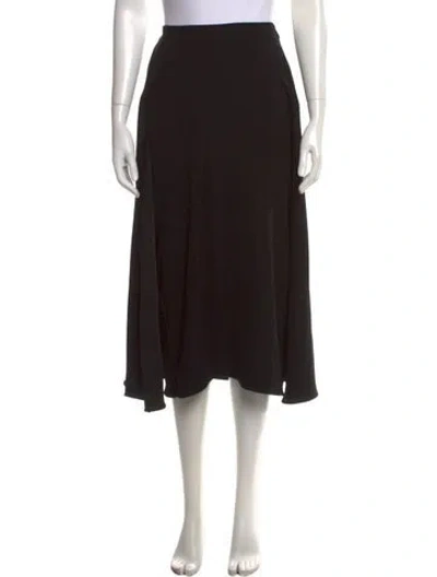 Pre-owned Maje Midi Length Skirt In Black