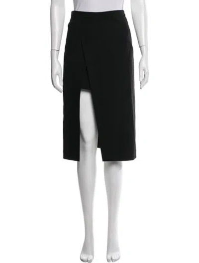 Pre-owned Maje Midi Length Skirt In Black