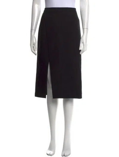 Pre-owned Maje Midi Length Skirt In Black