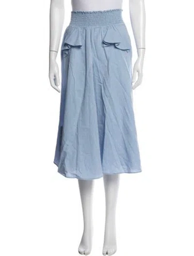 Pre-owned Maje Midi Length Skirt In Blue