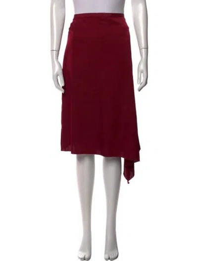 Pre-owned Maje Midi Length Skirt In Burgundy