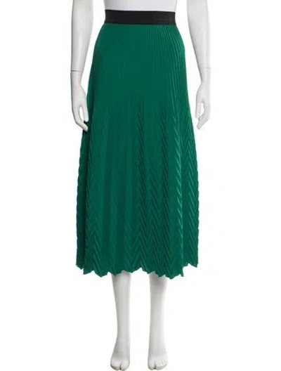 Pre-owned Maje Midi Length Skirt In Green
