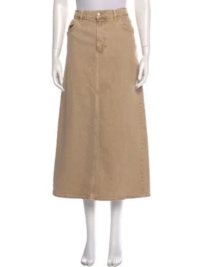 Pre-owned Maje Midi Length Skirt In Neutral