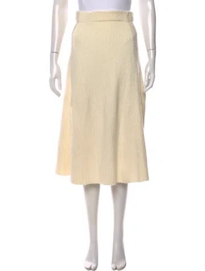 Pre-owned Maje Midi Length Skirt In Neutral