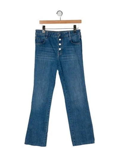 Pre-owned Maje Mid-rise Flared Jeans In Blue