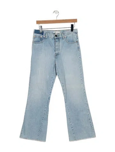 Pre-owned Maje Mid-rise Flared Jeans In Blue