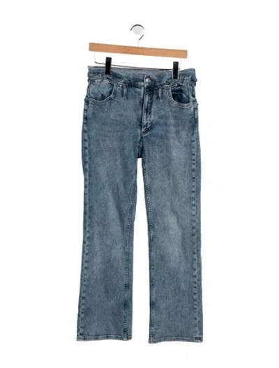 Pre-owned Maje Mid-rise Flared Jeans In Blue
