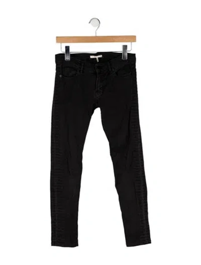 Pre-owned Maje Mid-rise Skinny Leg Jeans In Black