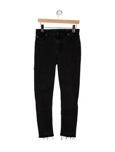Pre-owned Maje Mid-rise Skinny Leg Jeans In Black