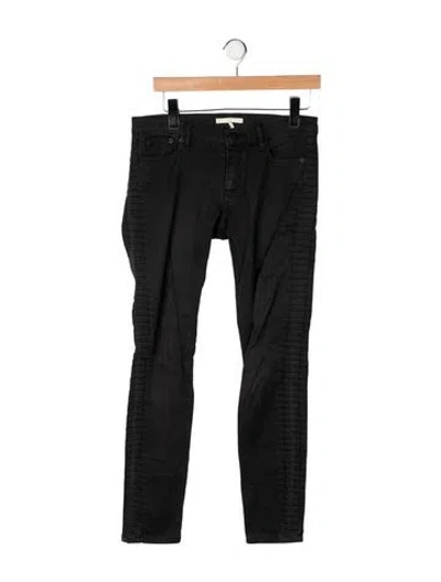 Pre-owned Maje Mid-rise Skinny Leg Jeans In Black