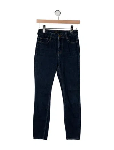 Pre-owned Maje Mid-rise Skinny Leg Jeans In Blue