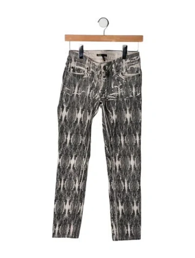 Pre-owned Maje Mid-rise Skinny Leg Jeans In Grey