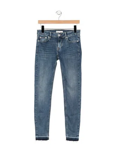 Pre-owned Maje Mid-rise Skinny Leg Jeans W/ Tags In Blue