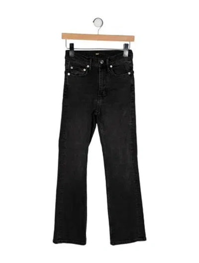 Pre-owned Maje Mid-rise Straight Leg Jeans In Black