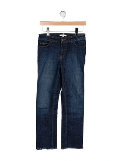 Pre-owned Maje Mid-rise Straight Leg Jeans In Blue