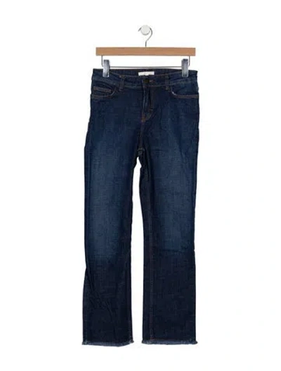 Pre-owned Maje Mid-rise Straight Leg Jeans In Blue