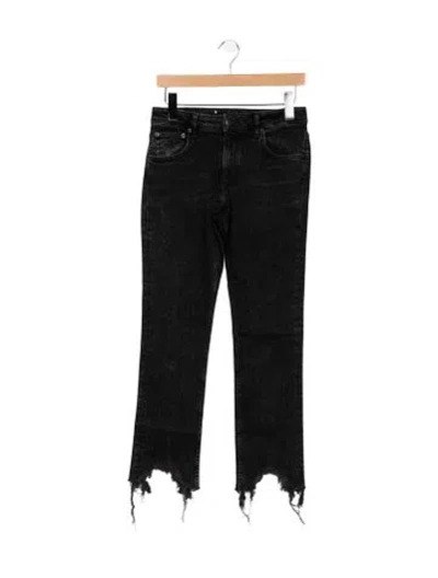 Pre-owned Maje Mid-rise Straight Leg Jeans In Blue