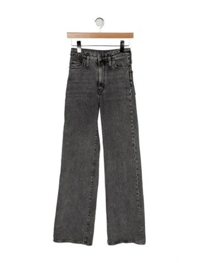 Pre-owned Maje Mid-rise Straight Leg Jeans In Gray