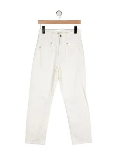 Pre-owned Maje Mid-rise Straight Leg Jeans In Neutral