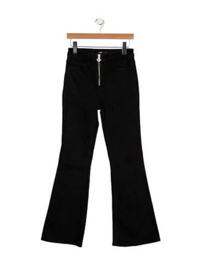 Pre-owned Maje Mid-rise Wide Leg Jeans In Black